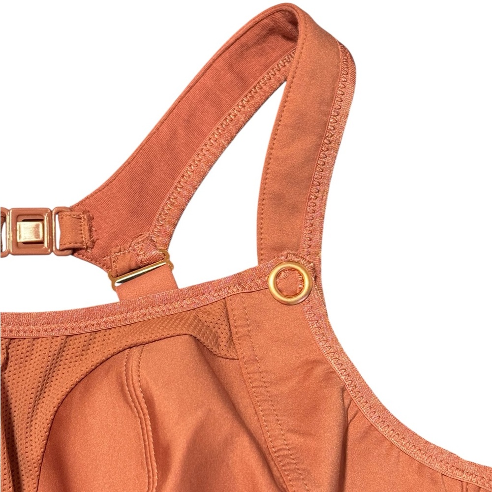 Cake Maternity Popcorn Busty Wire Free Nursing Sports Bra Medium Brick Orange - Picture 6 of 16